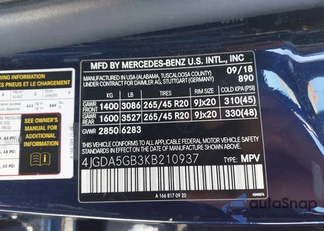 2019 Mercedes-Benz Gle 400 4Matic z USA, uszkodzony, nr VIN 4JGDA5GB3KB210937